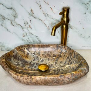 Leopard Jasper Stone Vanity Bowl – Wild Elegance in Natural Form